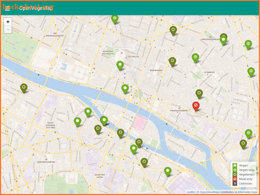 OpenVegeMap screenshot