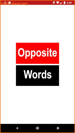 Opposite Words List screenshot