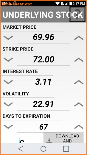 Option Calculator Pro V2 screenshot