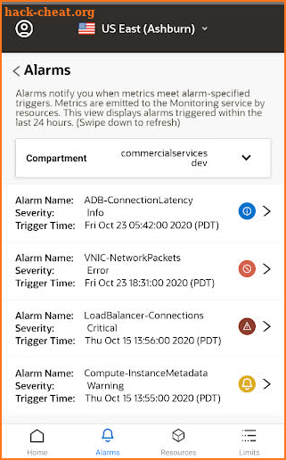 Oracle Cloud Infrastructure screenshot