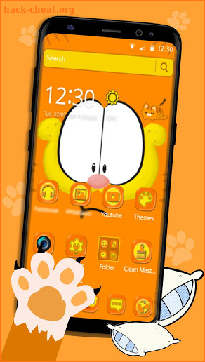 Orange Dude Cat Theme screenshot