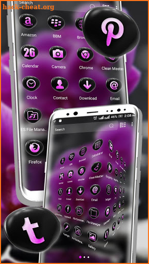 Orchid Flower Launcher Theme screenshot