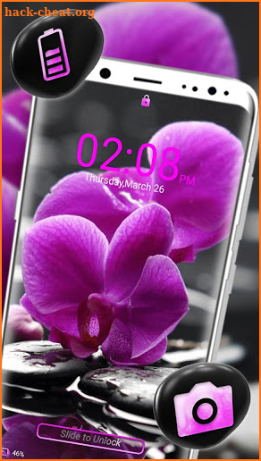 Orchid Flower Launcher Theme screenshot