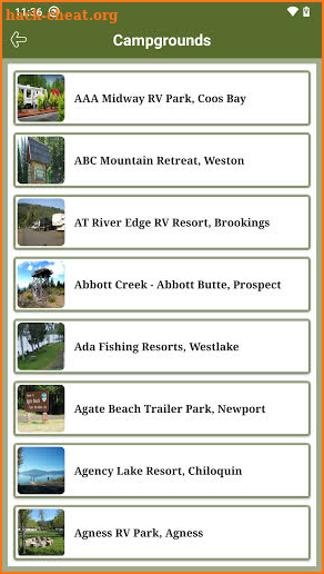 Oregon State RV Parks & Campgrounds screenshot