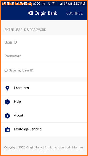 Origin Bank screenshot