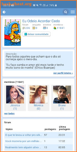 Orkut screenshot