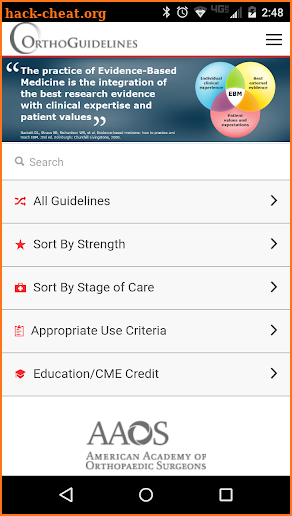 OrthoGuidelines screenshot