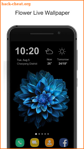 OS flower live wallpaper screenshot