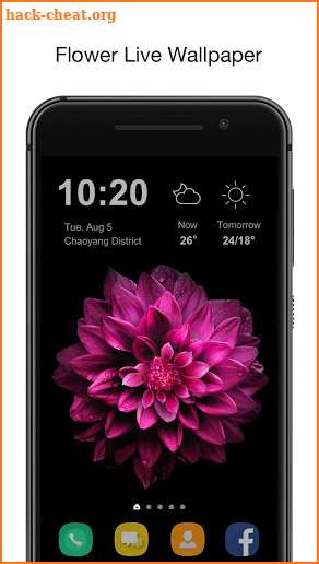 OS flower live wallpaper screenshot