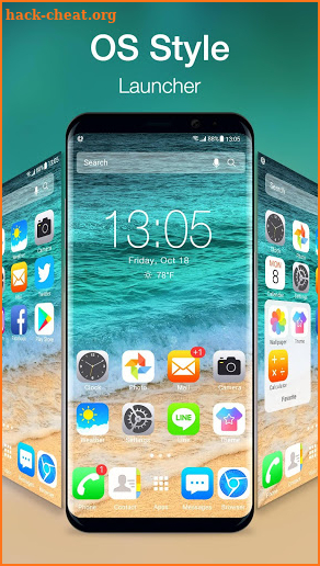 OS11 launcher theme &wallpaper screenshot