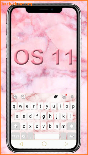 Os11 Pink Marble Keyboard Theme screenshot