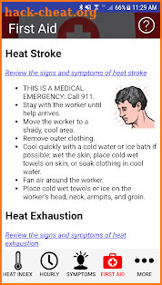 OSHA NIOSH Heat Safety Tool screenshot