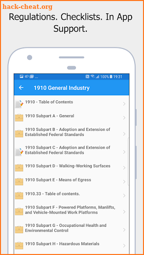 OSHA Safety - Laws and Regulations 1910 1926 1904 screenshot