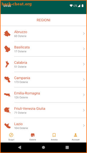 Osterie d'Italia 2021 screenshot