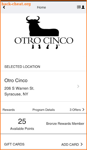 Otro Cinco Rewards screenshot