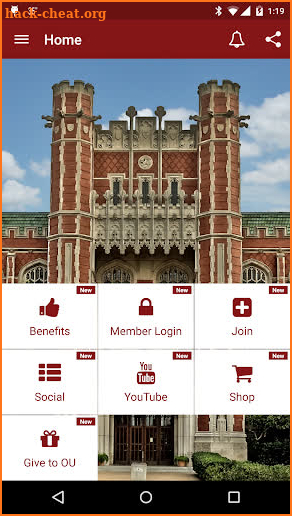 OU Alumni Association screenshot