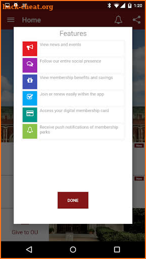 OU Alumni Association screenshot