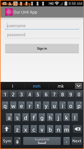 Our Unit App screenshot