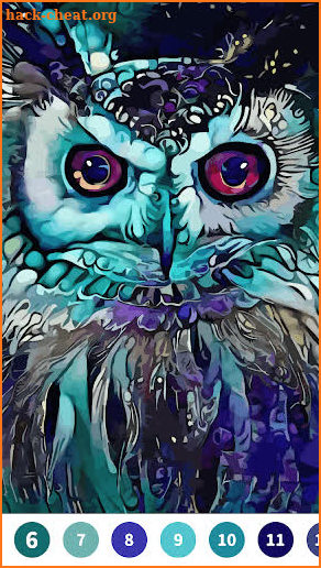 Owl Paint by Number Coloring screenshot