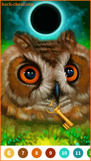 Owl Paint by Number Coloring screenshot