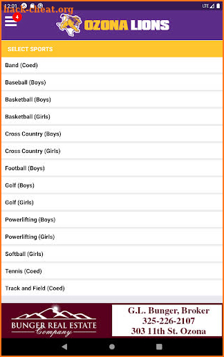 Ozona Lion Athletics screenshot