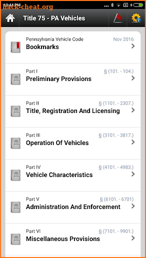 PA VEHICLES Title 75,  2019 screenshot