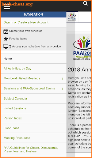 PAA 2018 screenshot