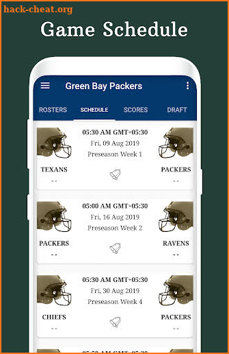 Packers - Football Live Score & Schedule screenshot