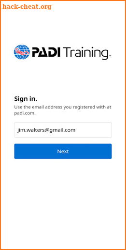 PADI Training screenshot