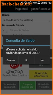 Pago Móvil para usuarios BDV ++ www.gonzoft.com.ve screenshot