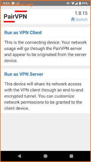 PairVPN screenshot