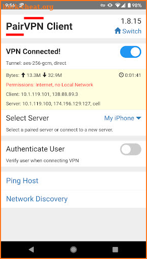 PairVPN screenshot