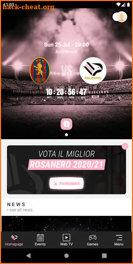 Palermo Football Club screenshot