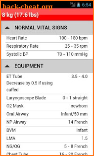 palmPEDi: Pediatric Tape screenshot