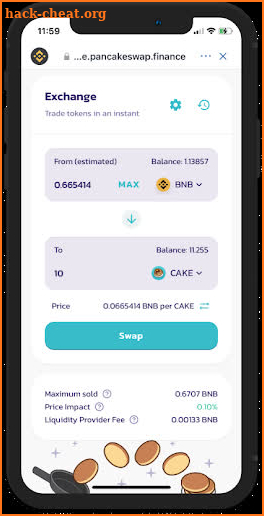 Pancakeswap Wallet screenshot