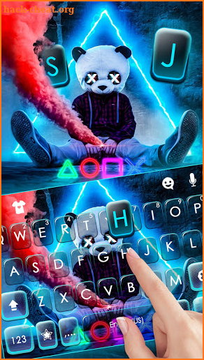 Panda Gamer Keyboard Background screenshot