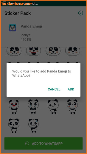 Panda Stickers for WhatsApp screenshot