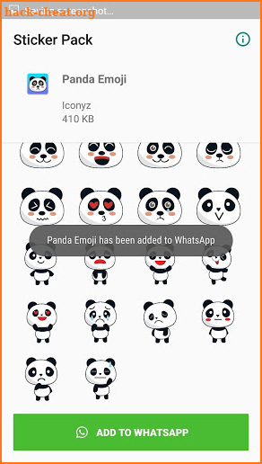 Panda Stickers for WhatsApp screenshot