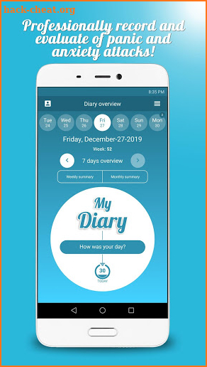 Panic Diary: A anxiety tracker app screenshot