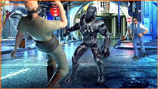 Panther superhero city battle screenshot