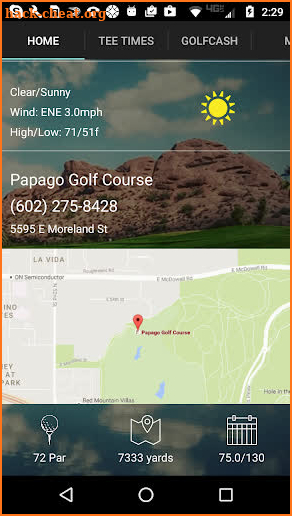 Papago Golf Tee Times screenshot