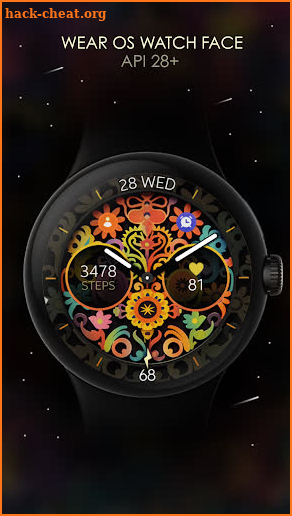 Papel picado analog watch face screenshot