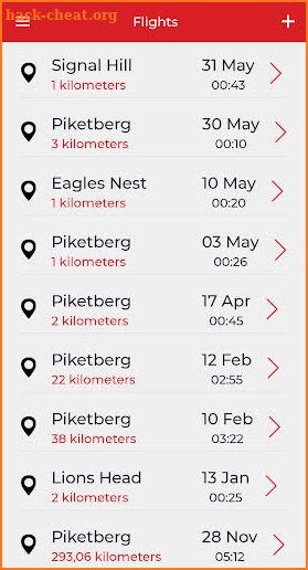 Paragliding Logbook screenshot