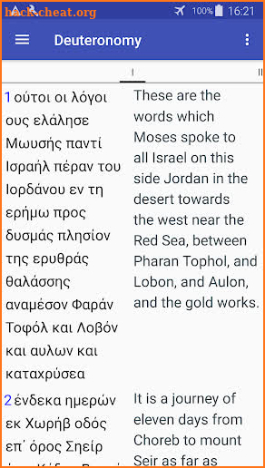 Parallel Greek / English Bible screenshot