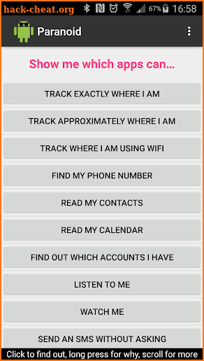 Paranoid for Android screenshot