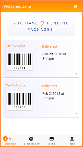 Parcel Pending screenshot