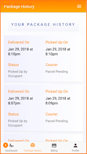 Parcel Pending screenshot