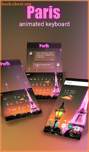 Paris Animated Keyboard + Live Wallpaper screenshot