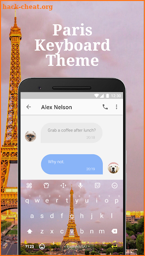 Paris Eiffel Tower Keyboard Theme for Love screenshot