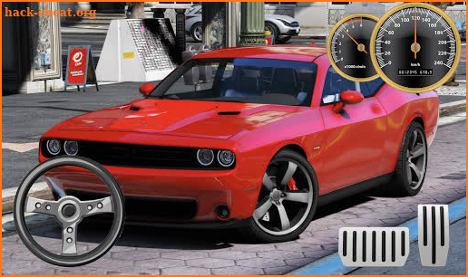 Parking Dodge Challenger City Driver screenshot